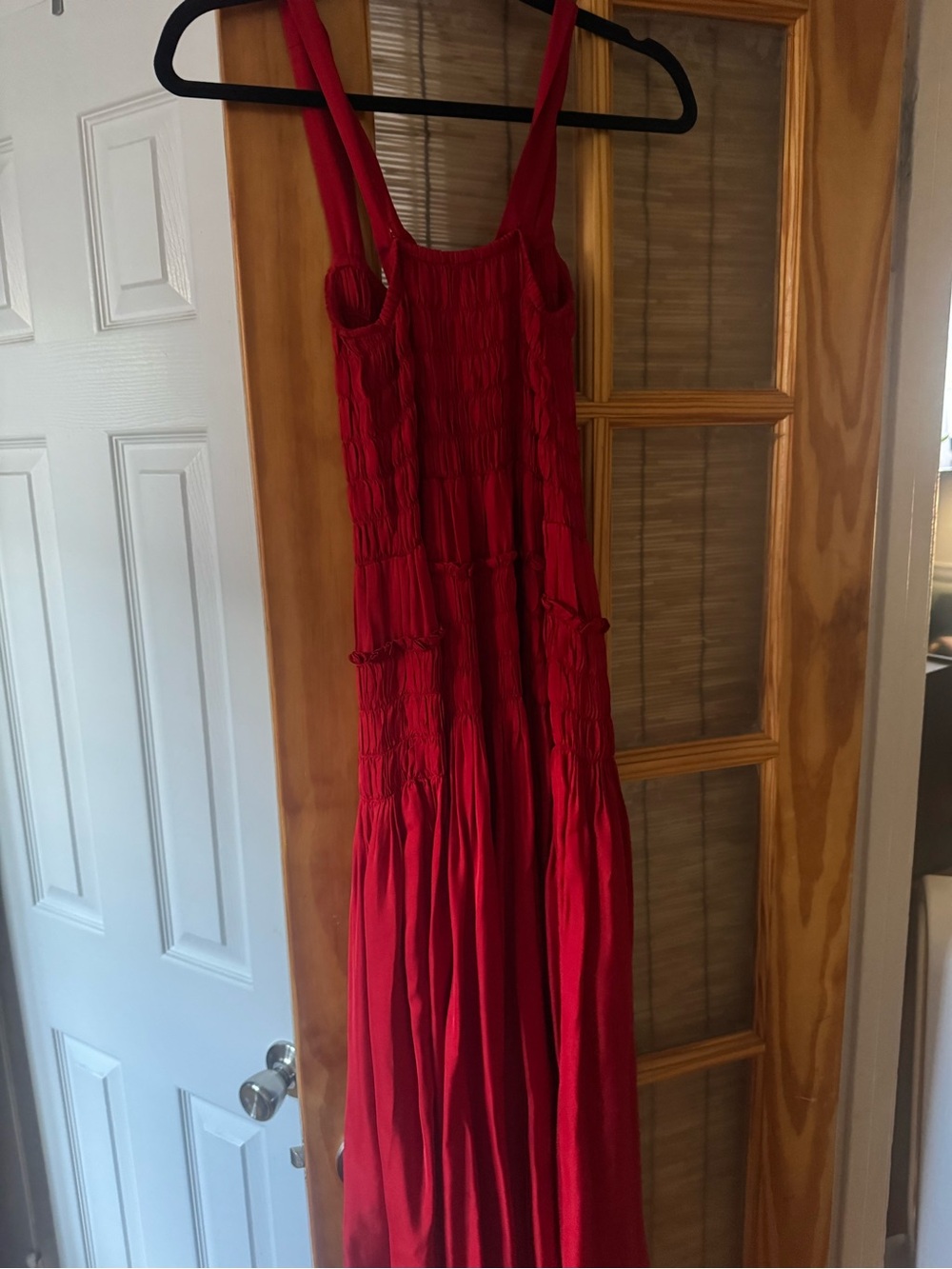 Red J Crew Midi Dress